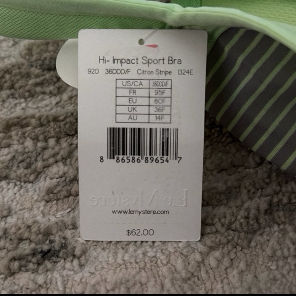Le Mystere High-Impact Mesh Panel Full-Busted Wire Convertible Sports Bra 36F - Picture 3 of 4